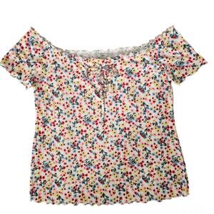 Rue21 Women's Ditsy Floral Boat-Neck Top Size 3X NEW